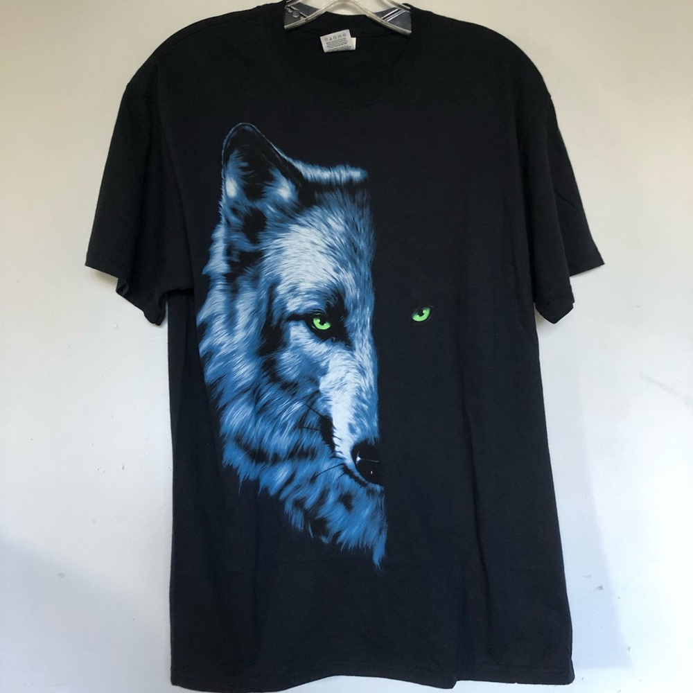Wolf Face Black T shirt